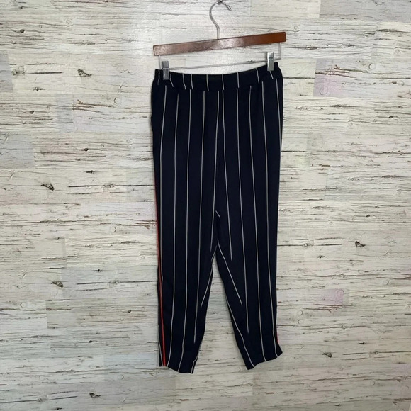 Ettitwe Anthropologie blue striped pants red xs - Picture 1 of 15